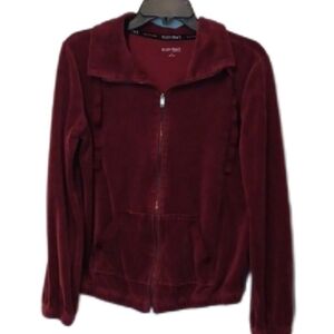 -- Ellen Tracy Burgundy Activewear Top And Pants